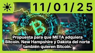 BITCOIN Propuesta para que META adquiera Bitcoin. New Hampshire y Dakota del norte también quieren Bitcoin.