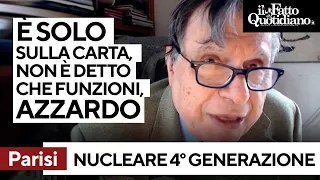 NOBEL Il Nobel Parisi: &quot;Nucleare di quarta generazione? Solo sulla carta, non è detto che funzioni&quot;