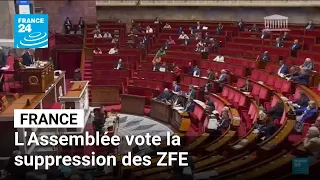 France : l&#39;Assemblée vote la suppression des zones à faibles émissions • FRANCE 24