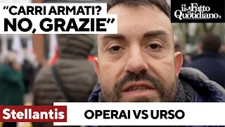 Gli operai Stellantis: &quot;Carri armati? No, grazie. Mirafiori si salva con le auto non con le armi&quot;