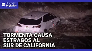 En un minuto: Tormenta al sur de California provoca peligrosos deslizamientos de tierra