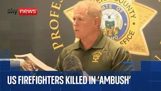 US police update after two two firefighters killed by sniper in &#39;total ambush&#39;