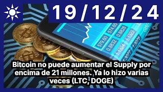 BITCOIN Bitcoin no puede aumentar el Supply por encima de 21 millones. Ya lo hizo varias veces (LTC, DOGE)