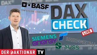 HUGO BOSS AG NA O.N. DAX-Check LIVE: BASF, Hugo Boss, ProSiebenSat.1, Rheinmetall, Siemens Energy, Stabilus, SUSS