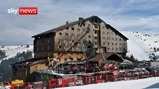 TR HOTEL Turkey hotel fire aftermath which killed at least 66 people