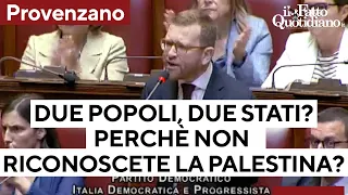 Gaza, Provenzano (Pd) vs Tajani: &quot;Due popoli, due stati? Allora riconoscete la Palestina&quot;