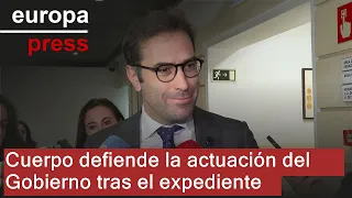 Cuerpo defiende la actuación del Gobierno tras el expediente de infracción de Bruselas