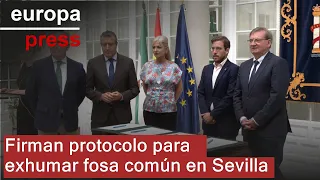 Firmado el protocolo para la exhumación de la fosa Monumento en Sevilla
