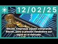 Bitcoin. Empresas siguen comprando Bitcoin, pero la presión vendedora aun sigue en el mercado.