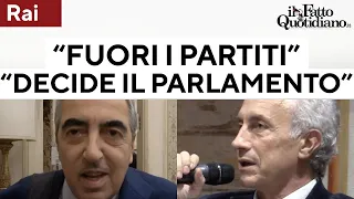 Rai, Travaglio “Via il controllo dei partiti”. “Gasparri: “Tanto la legge si fa in Parlamento”