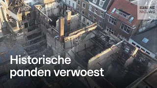 Zo zien de verwoeste panden in Arnhem eruit na de brand