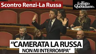 Renzi sbotta contro La Russa: &quot;Camerata, non mi interrompa&quot;. &quot;Non accetto lezioni da lei&quot;