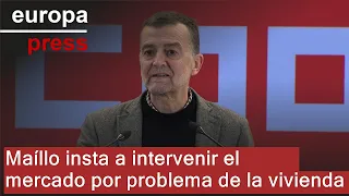 Maíllo (IU) insta a la &quot;intervención en el mercado&quot; para solucionar el problema de la vivienda