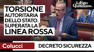 &quot;Torsione autoritaria dello Stato, superata la linea rossa&quot;, Colucci contro il decreto sicurezza