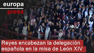 Los Reyes encabezan la delegación española en la misa de inicio del pontificado de León XIV