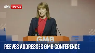 Chancellor Rachel Reeves speaks at GMB conference
