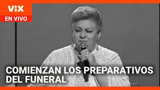 Los preparativos del funeral de Paquita la del Barrio