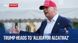 Donald Trump departs Washington for &#39;Alligator Alcatraz&#39; visit