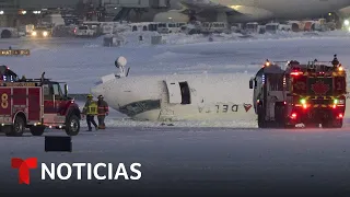 EN CANADA En el momento del accidente de un avión en Canadá había ráfagas de hasta 40 mph | Noticias Telemundo