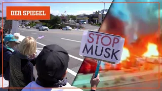 ELON AB [CBOE] Teslas in Flammen: Proteste gegen Elon Musk | DER SPIEGEL