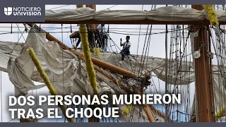 Una falla de energía habría provocado colisión del buque mexicano con el Puente de Brooklyn