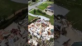 Drone video showing damage from a tornado in Florida