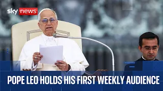 Pope Leo speaks to faithful in St Peter&#39;s Square