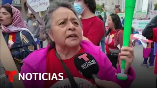 DIA &quot;¡No tenemos miedo!&quot;: inmigrantes protestan en EE.UU. en el Día del Trabajo | Noticias Telemundo