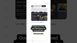 ALPHABET INC. CLASS A Google says it fixed search discrepancy for Trump and Harris