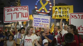 RALLY Rally held in Tel Aviv to call for the release of the remaining hostages held in Gaza
