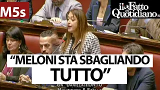 M5s vs Meloni: &quot;Sta sbagliando tutto e gli italiani ne pagheranno le conseguenze&quot;