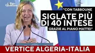 Meloni, Algeria-Italia. Il segno Mattei continua a generare benefici. Firmati più di 40 accordi.