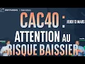 CAC40 : Attention au RISQUE BAISSIER  - 100% Marchés - matin - 13/03/2025