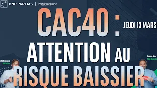 CAC40 INDEX CAC40 : Attention au RISQUE BAISSIER  - 100% Marchés - matin - 13/03/2025