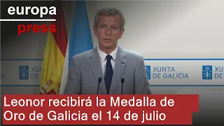 GOLD - USD Rueda defiende la Medalla de Oro de Galicia a Leonor por &quot;el cariño&quot; que &quot;la mayoría siente&quot;