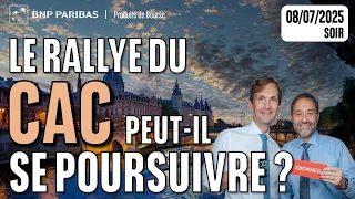 CAC40 INDEX Le RALLYE du CAC peut-il se POURSUIVRE ? - 100 % Marchés - 8s