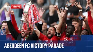 Aberdeen FC trophy parade to celebrate winning the Scottish Cup