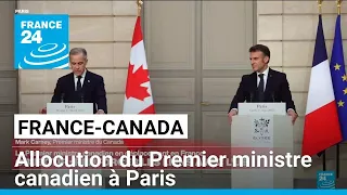 France-Canada : allocution du Premier ministre canadien en visite à Paris • FRANCE 24