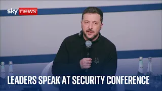 Leaders including Zelenskyy speak live at the Munich Security Conference