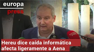 AENA Hereu asegura que la caída informática ha afectado a Aena &quot;de manera leve&quot;