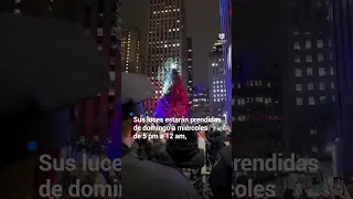 Así fue el encendido del árbol de Navidad del Rockefeller Center en Nueva York.