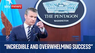 Pentagon briefing following US strikes on Iranian nuclear sites
