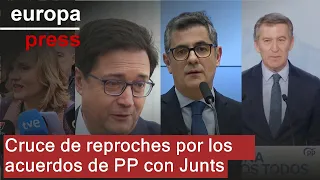 Cruce de reproches entre el Gobierno y el PP por los acuerdos de los populares con Junts