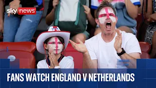 Fans watch England v Netherlands Euros match