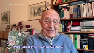 Francia, il prof. Sabino Cassese: &quot;E&#39; una crisi di governo, non di sistema. Macron ha detto di ...