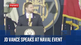 JD Vance attends event amid Trump tariff threats