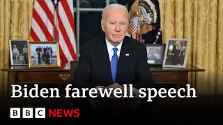 JOE President Joe Biden warns of “dangerous” oligarchy taking shape in farewell speech | BBC News