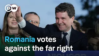 BEATS Pro-EU Dan beats Trumpist Simion in Romania&#39;s closely watched vote | DW News