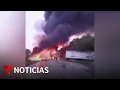 Reportan impresionante choque entre dos camiones en Campeche, México