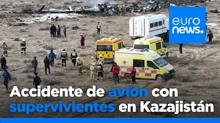 Un avión de pasajeros de Azerbaiyán Airlines se estrella cerca de la ciudad kazaja de Aktau